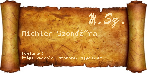 Michler Szonóra névjegykártya